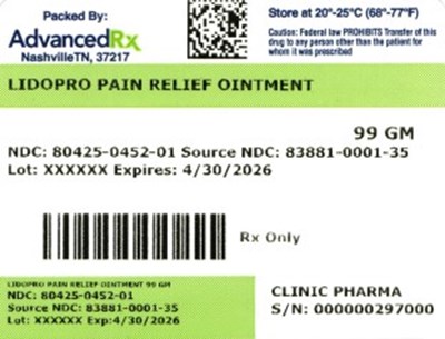 Lidopro Ointment (Lidopro Ointment 80425 0452 01)